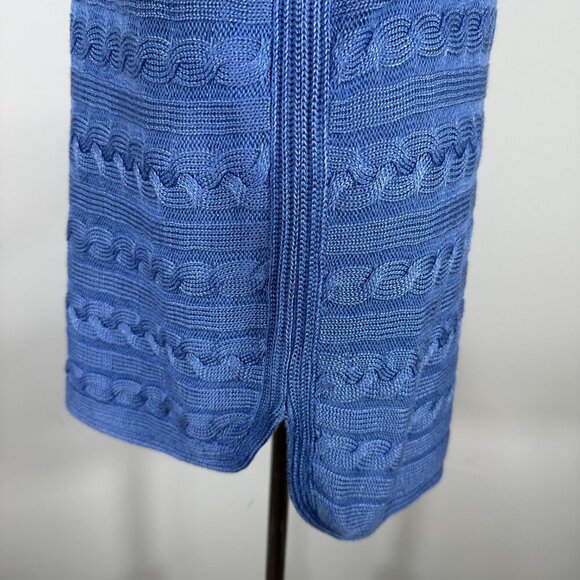 NWT Lauren Ralph Lauren Blue Cotton Blend Boat Neck Cable Knit Sweater XL RP $99 - Picture 8 of 15